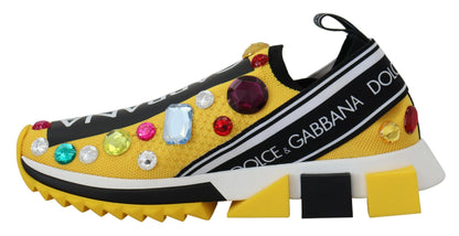  - Exquisite Yellow Techno Fabric Sneakers