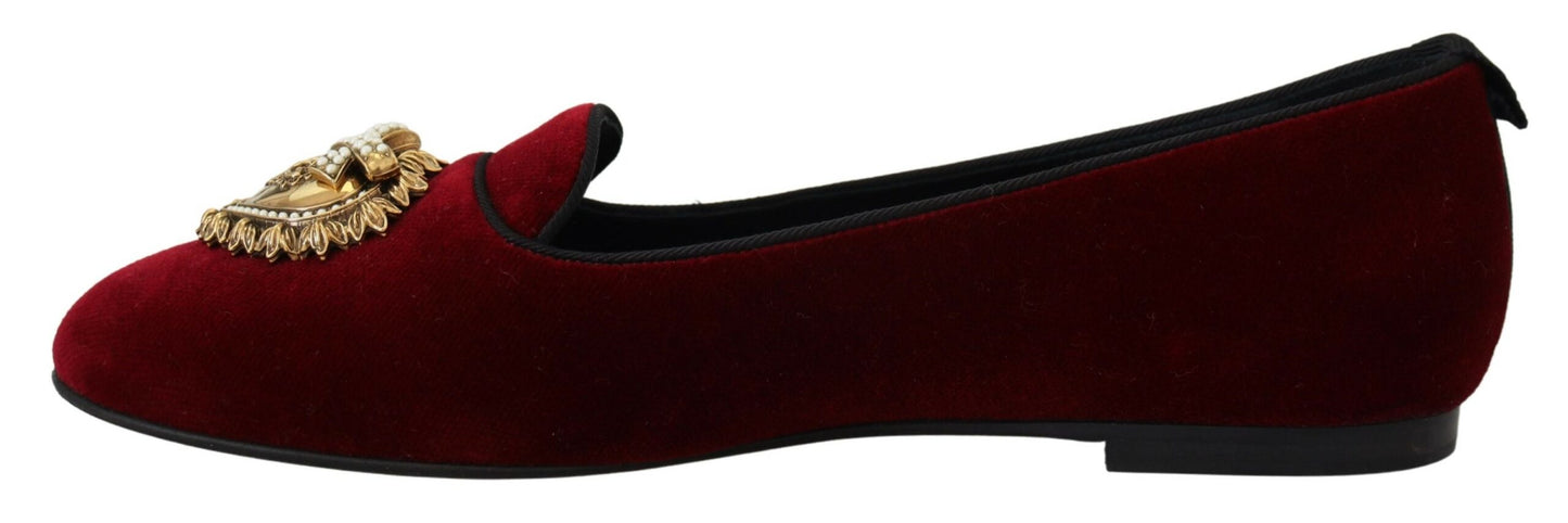  - Bordeaux Velvet Devotion Loafers