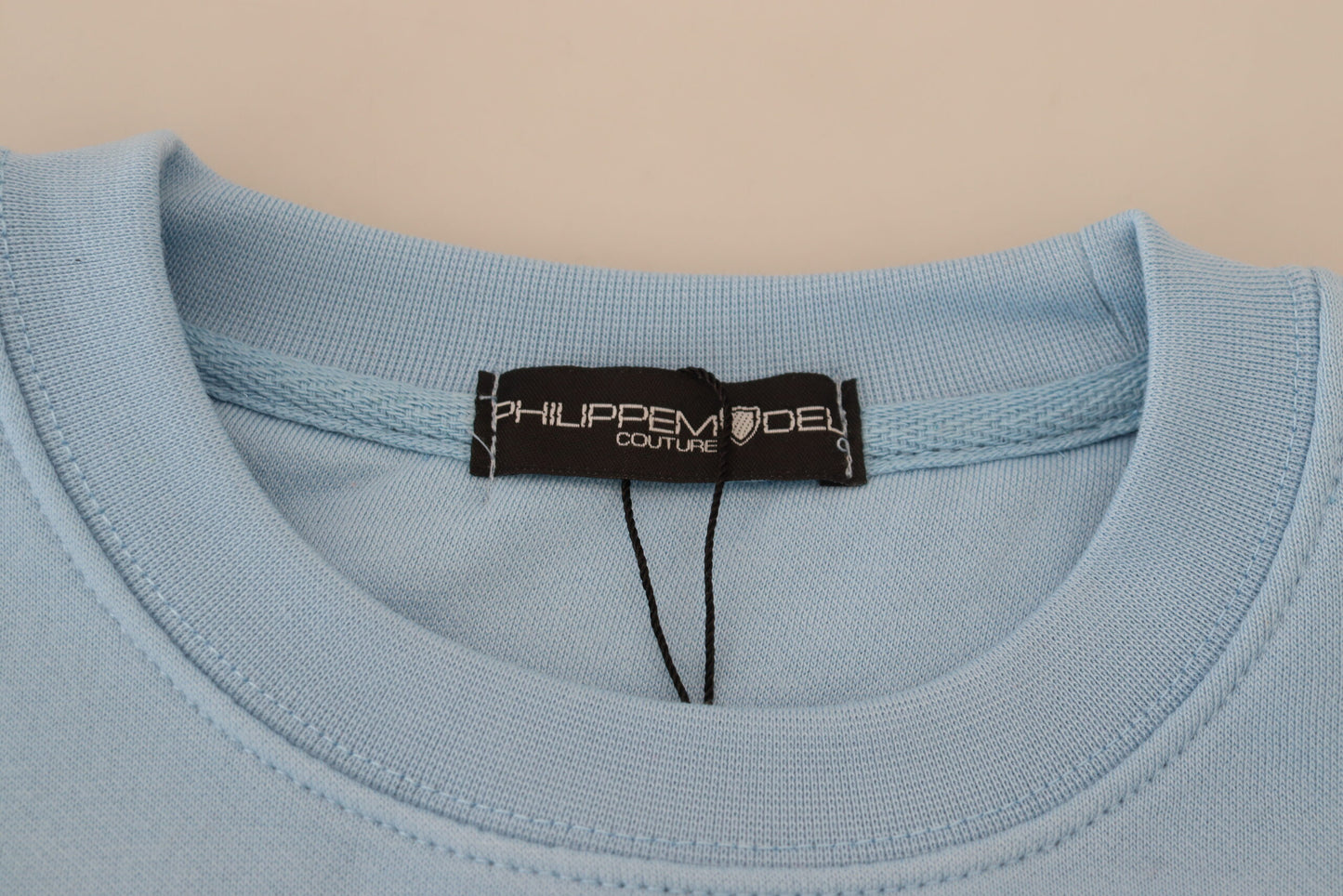  - Chic Light Blue Logo Embellished Sweater