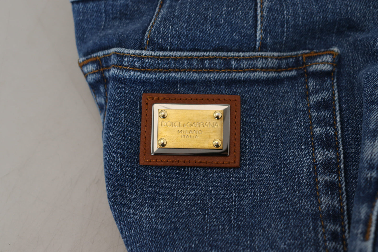  - Elegant High Waist Blue Jeans