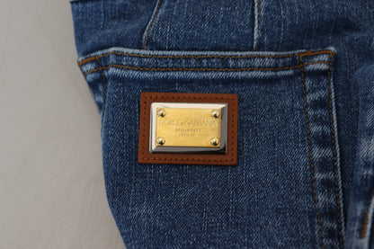  - Elegant High Waist Blue Jeans