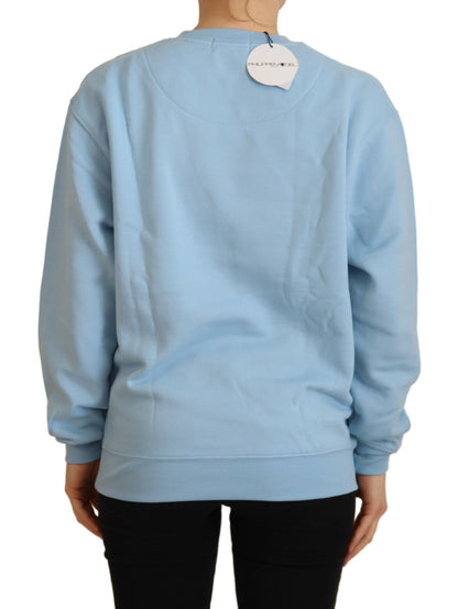  - Elegant Light Blue Long Sleeve Sweater