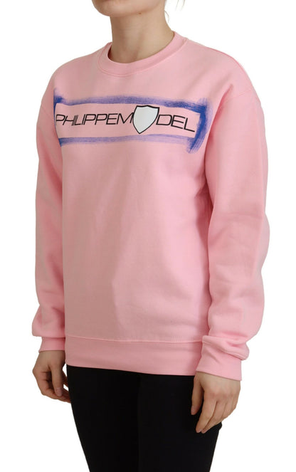  - Elegant Pink Long Sleeve Pullover Sweater