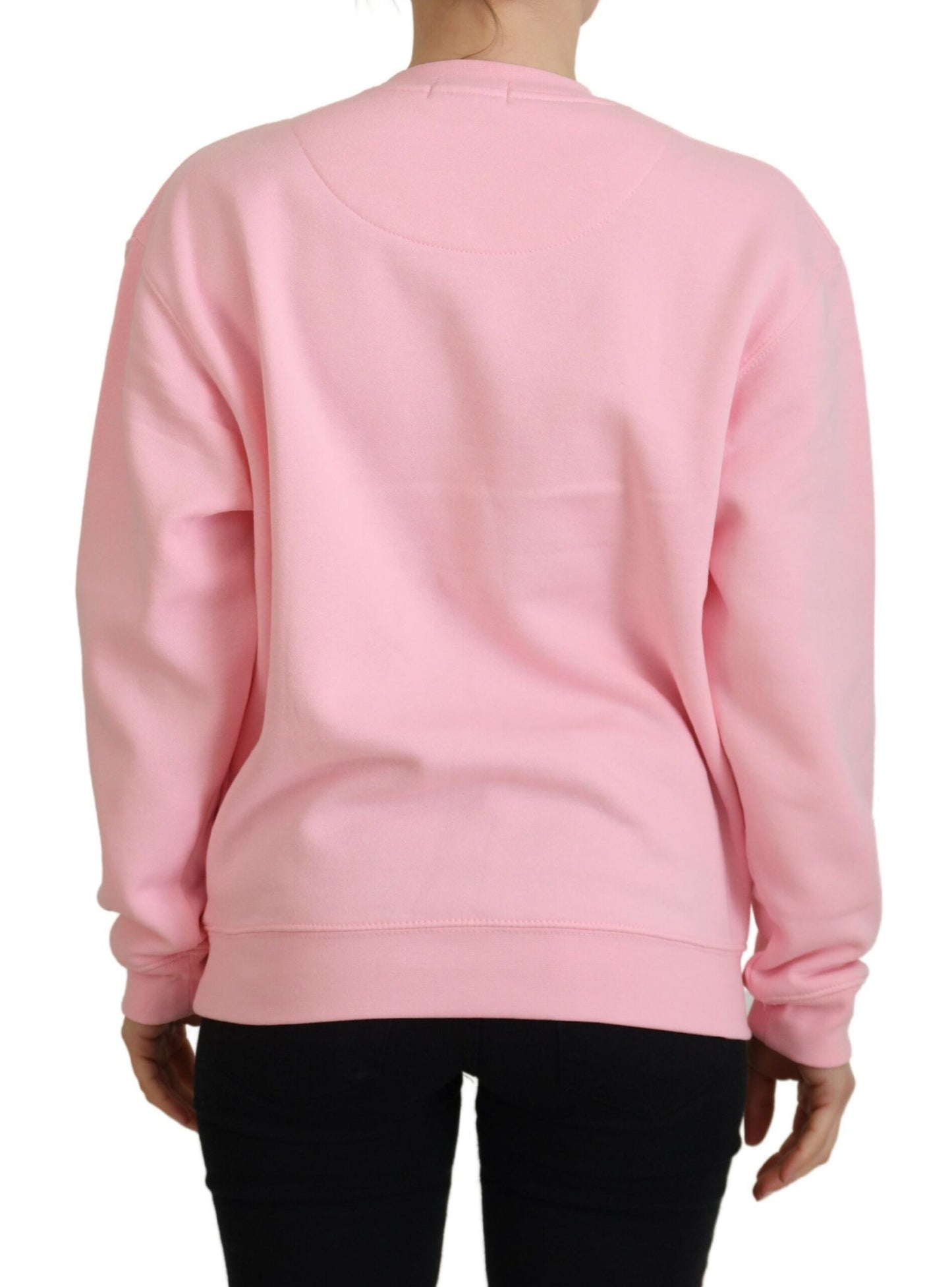  - Elegant Pink Long Sleeve Pullover Sweater