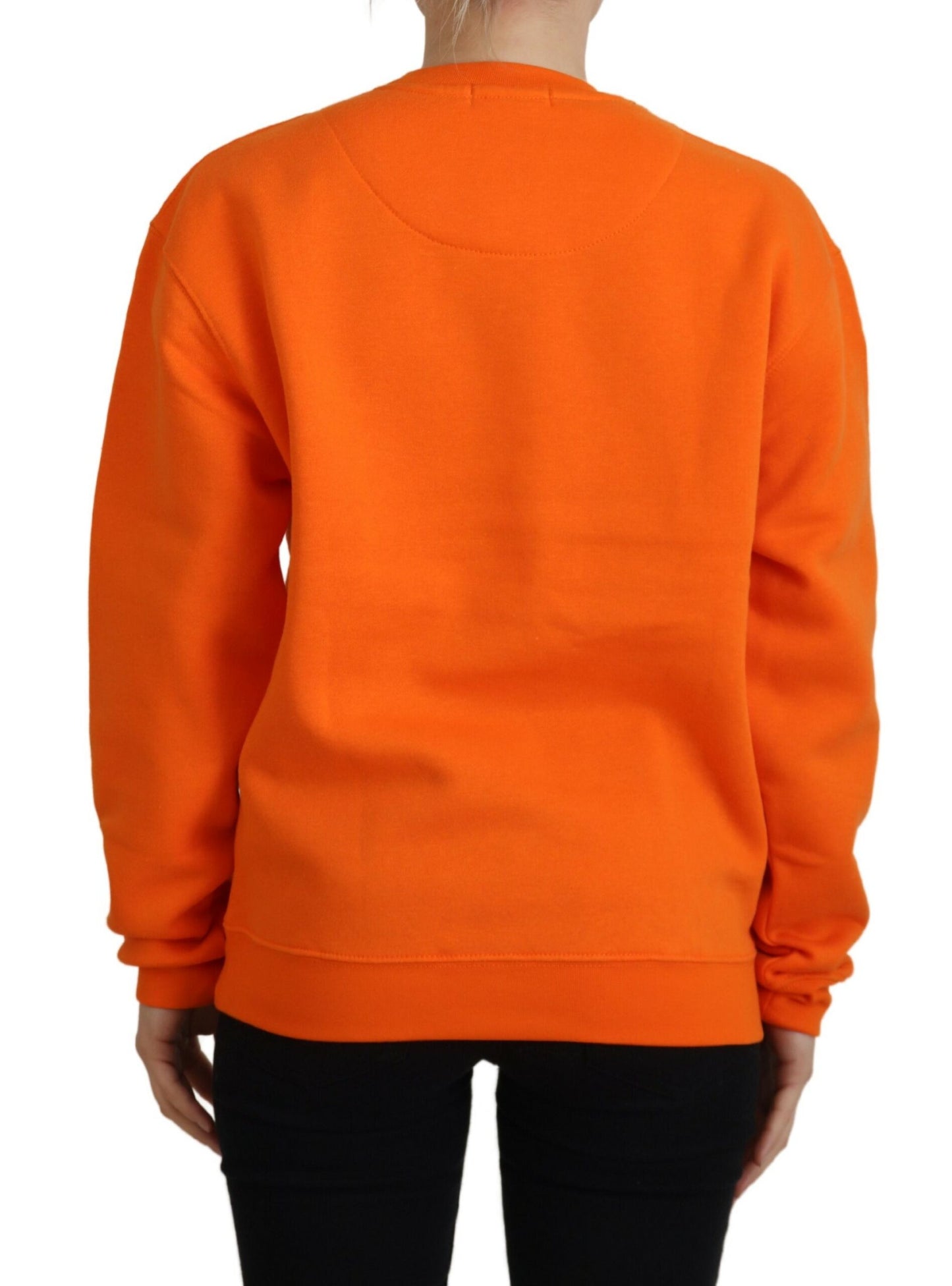  - Chic Orange Printed Long Sleeve Pullover Sweater