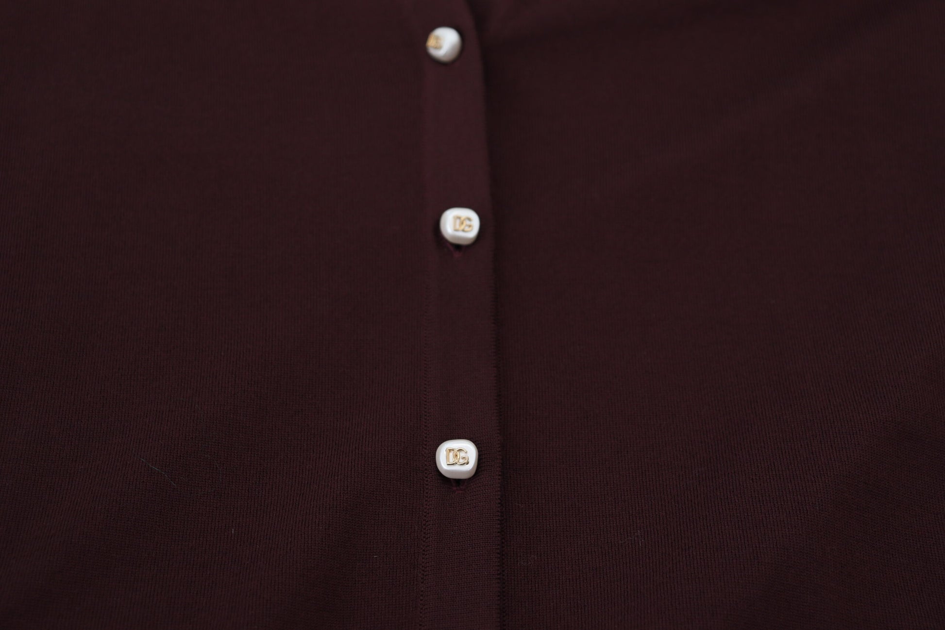 Chic Maroon V-Neck Wool Cardigan
