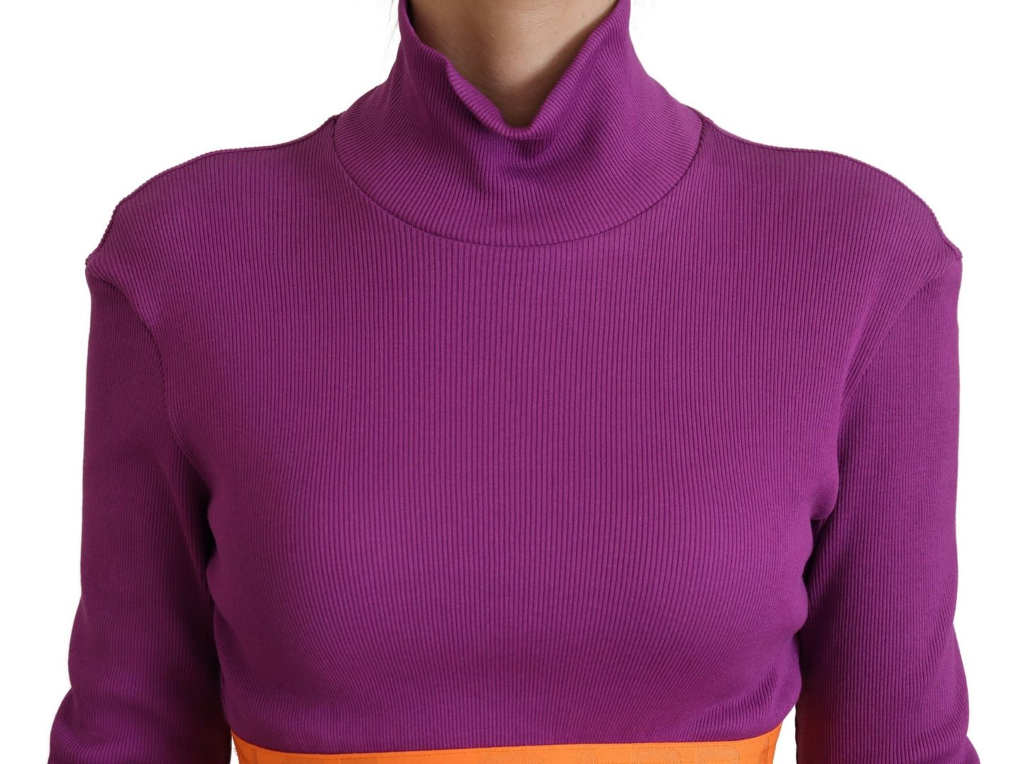  - Elegant Purple Turtle Neck Pullover Sweater