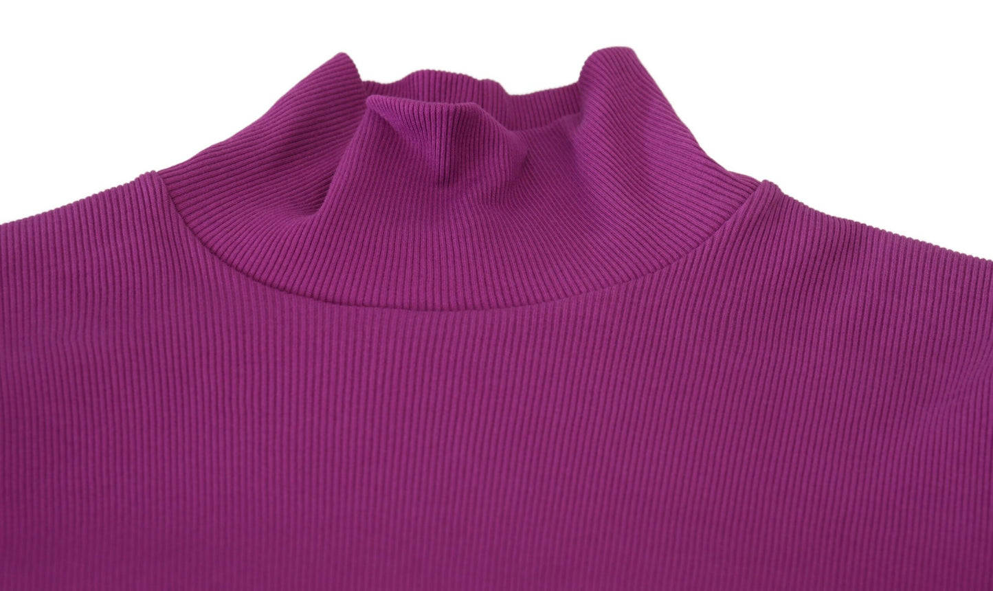  - Elegant Purple Turtle Neck Pullover Sweater