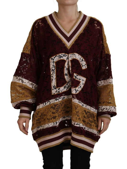  - Multicolor V-Neck Pullover Sweater