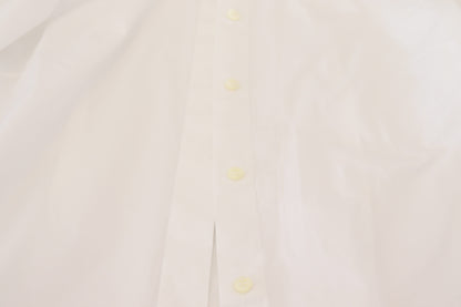  - Elegant White Cotton Button-Up Top