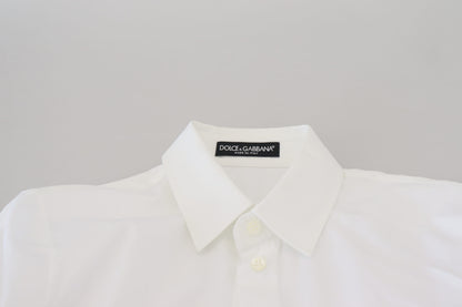  - Elegant White Cotton Button-Up Top