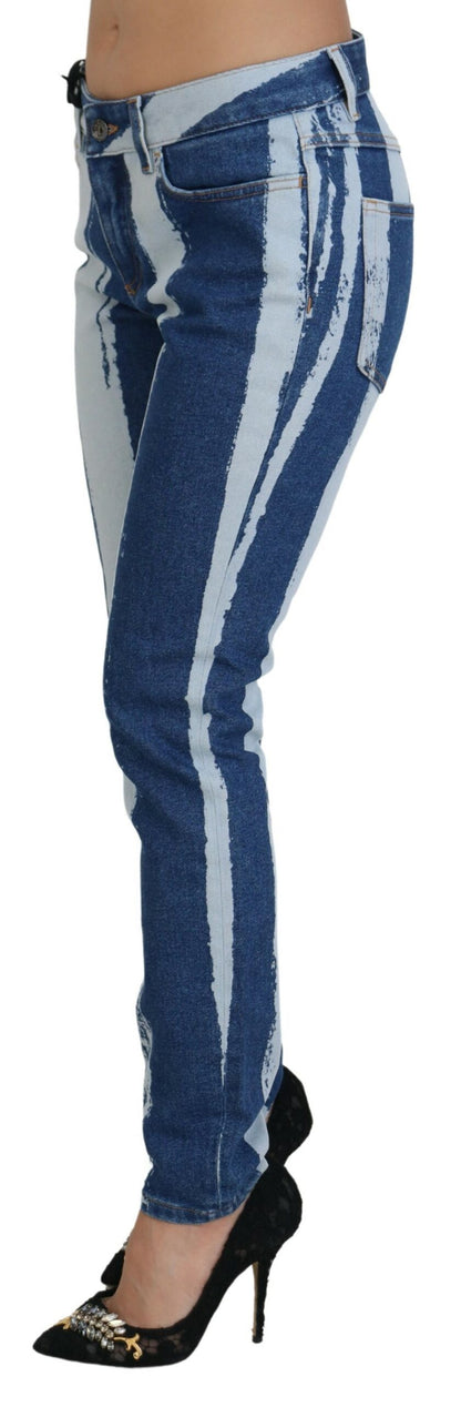  - Sleek Striped Slim Fit Italian Jeans