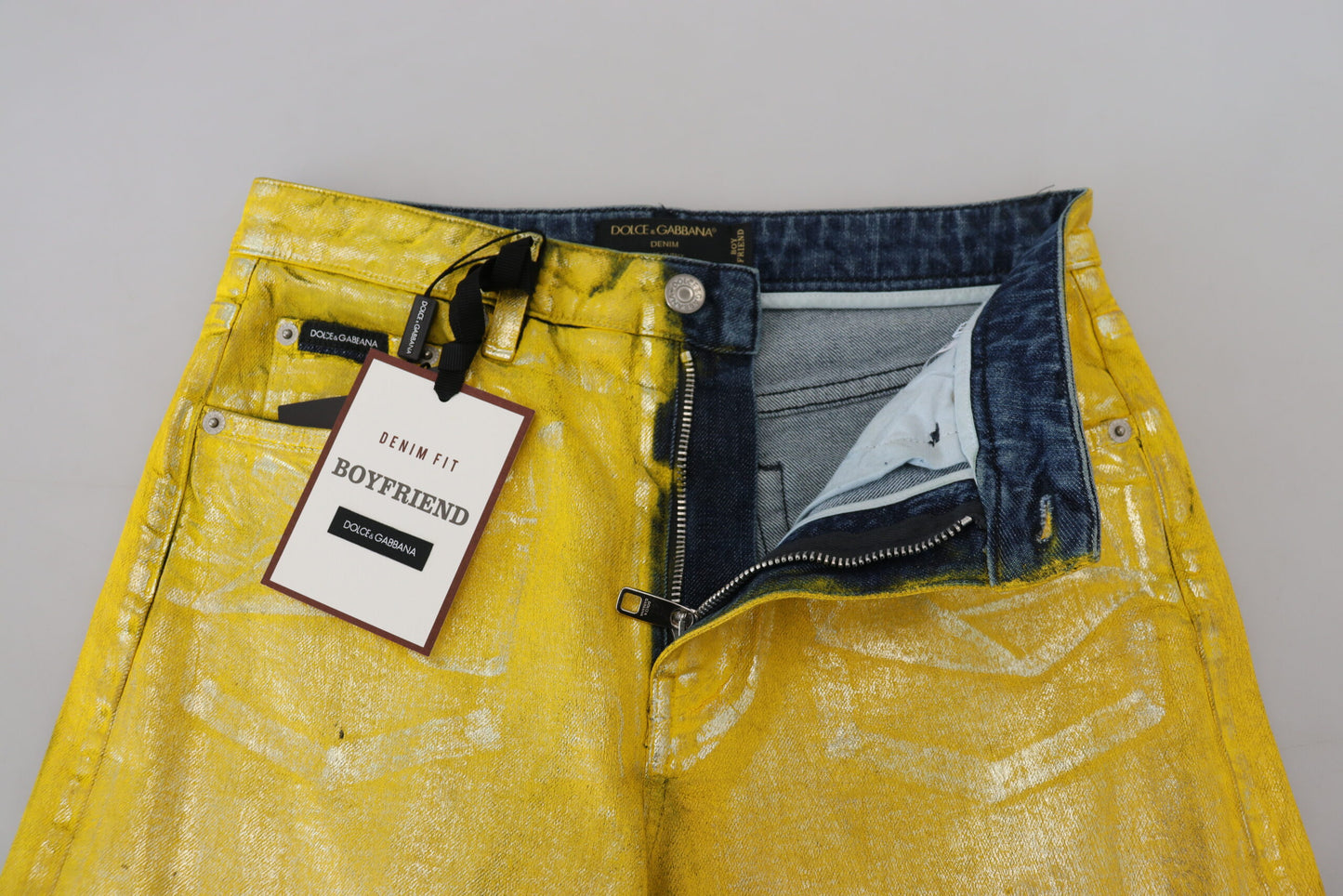  - Chic High Waist Straight Jeans in Vibrant Yellow