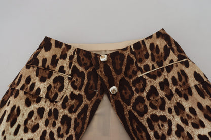  - High Waist Leopard Mini Skirt