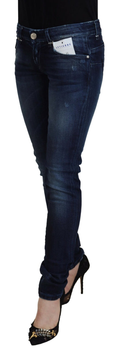 - Chic Skinny Low Waist Denim Pants