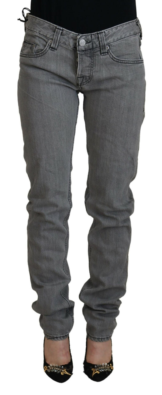  - Chic Low Waist Skinny Gray Jeans