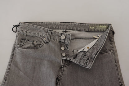  - Chic Low Waist Skinny Gray Jeans