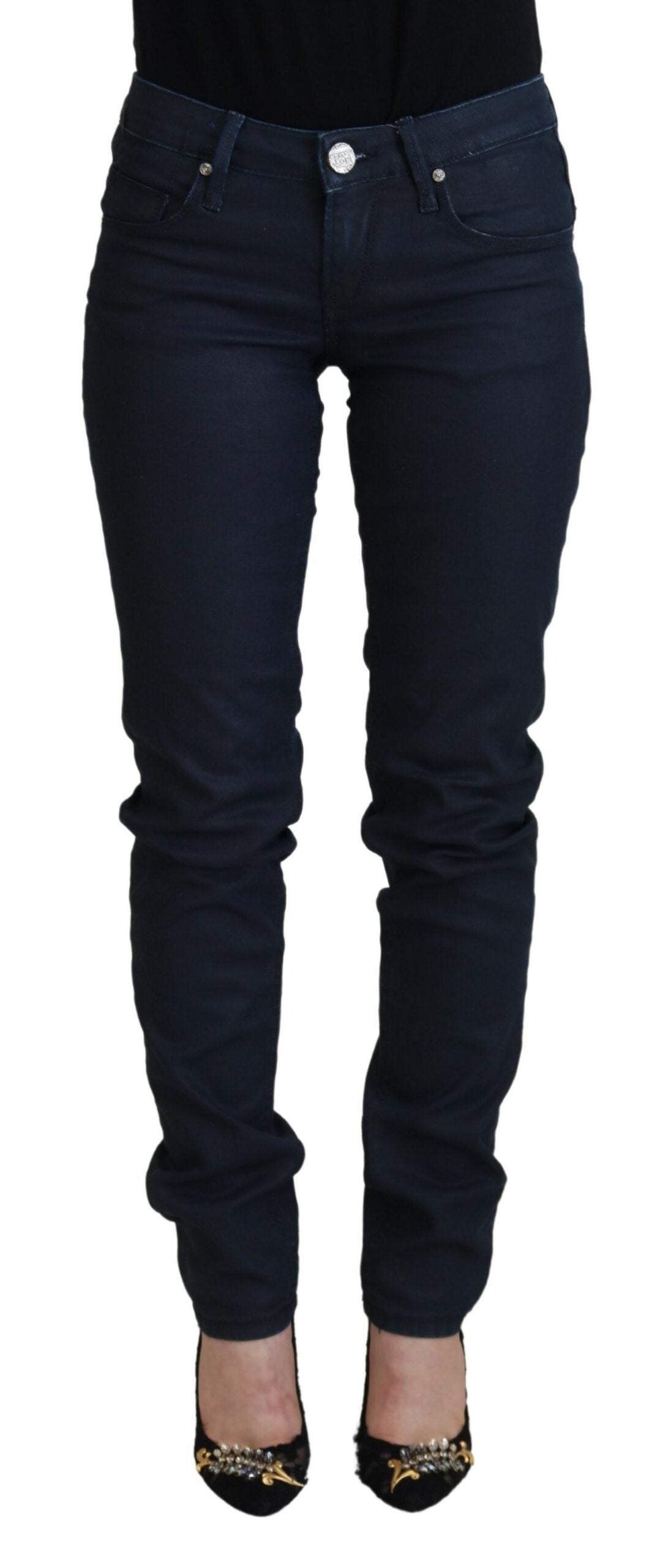  - Chic Low Waist Skinny Jeans in Blue