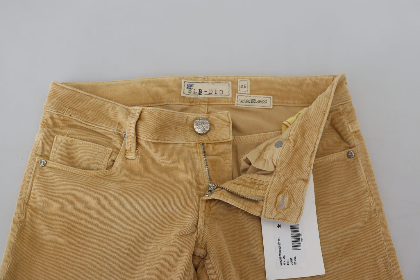  - Chic Brown Low Waist Skinny Corduroy Pants