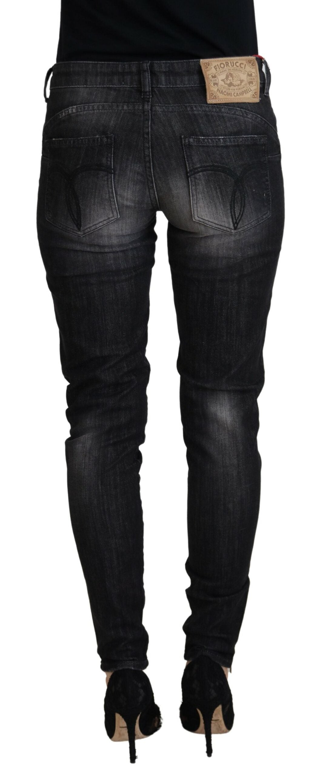  - Chic Black Low Waist Skinny Jeans