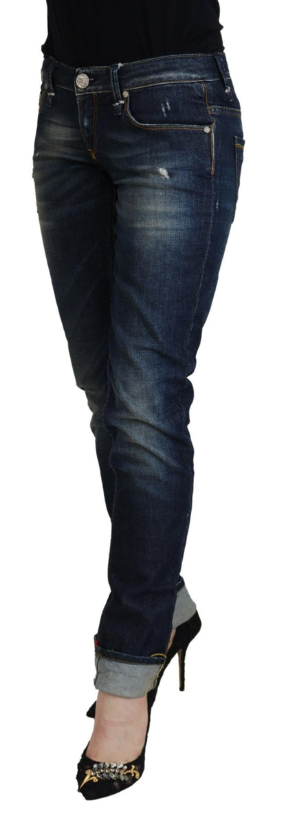  - Elegant Slim Fit Low Waist Denim Pants