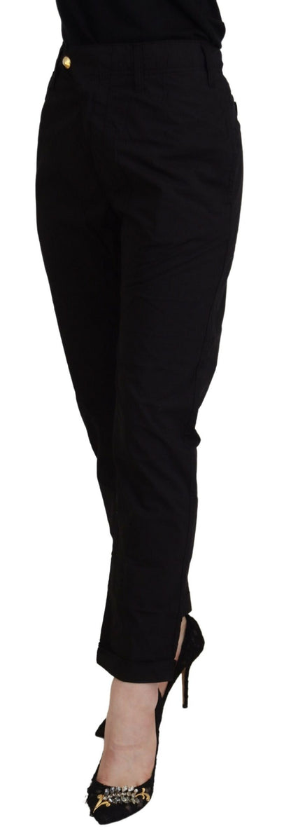  - Chic Tapered Black Cotton Pants