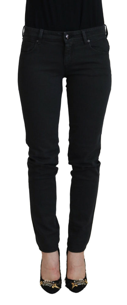  - Chic Low Waist Black Skinny Jeans