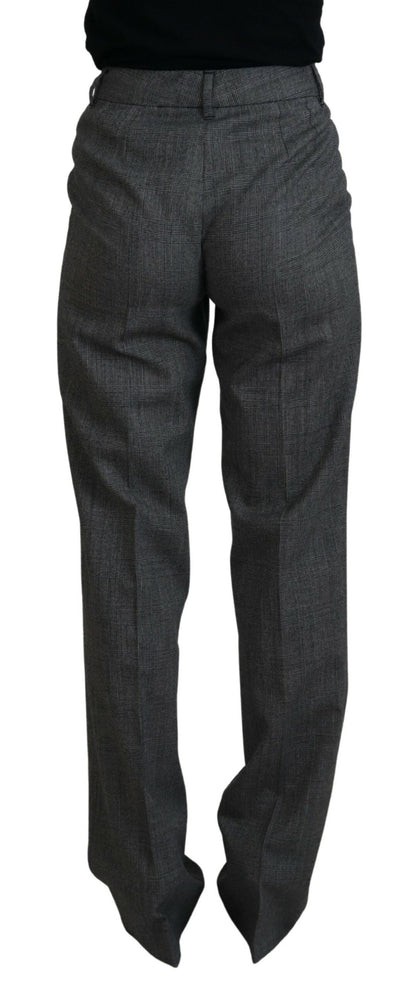  - High-Waist Plaid Virgin Wool Pants