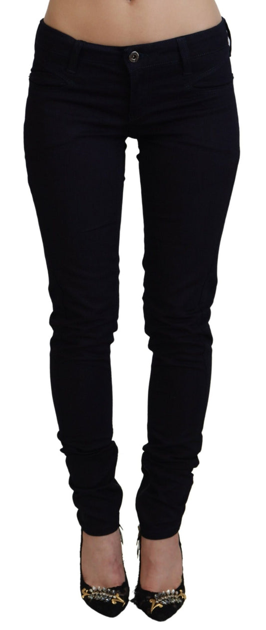  - Chic Black Low Waist Denim Skinny Jeans