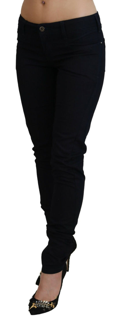  - Chic Black Low Waist Denim Skinny Jeans