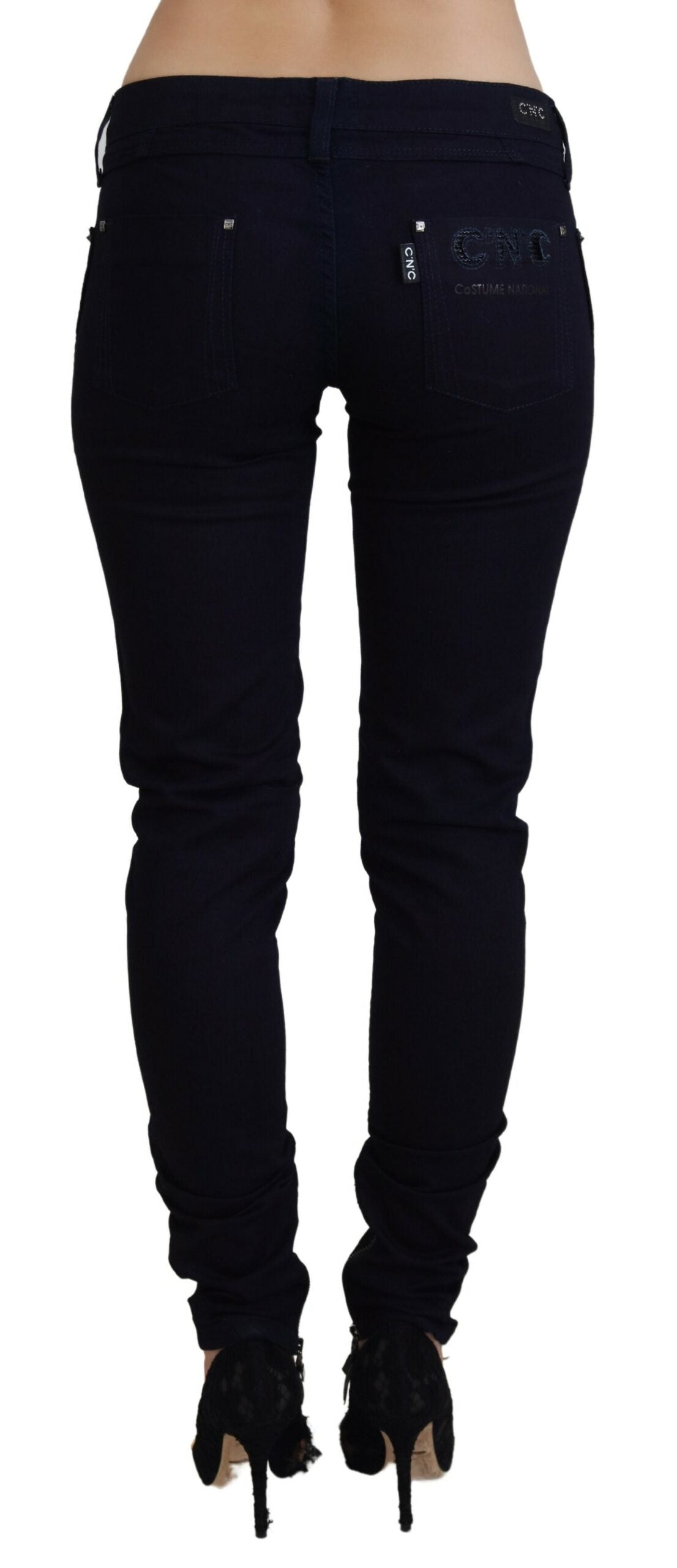  - Chic Black Low Waist Denim Skinny Jeans