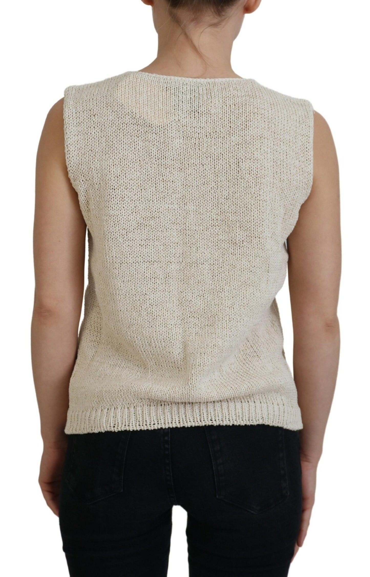  - Chic Beige Sleeveless Tank Top