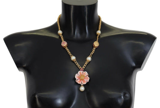  - Elegant Floral Statement Charm Necklace