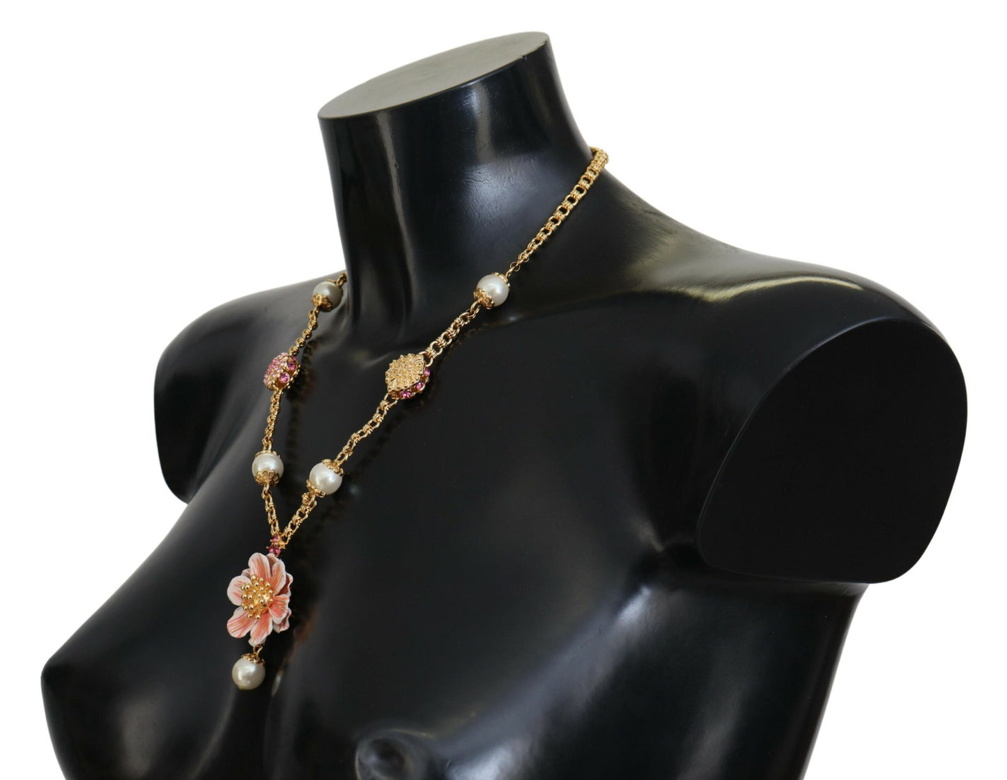  - Elegant Floral Statement Charm Necklace