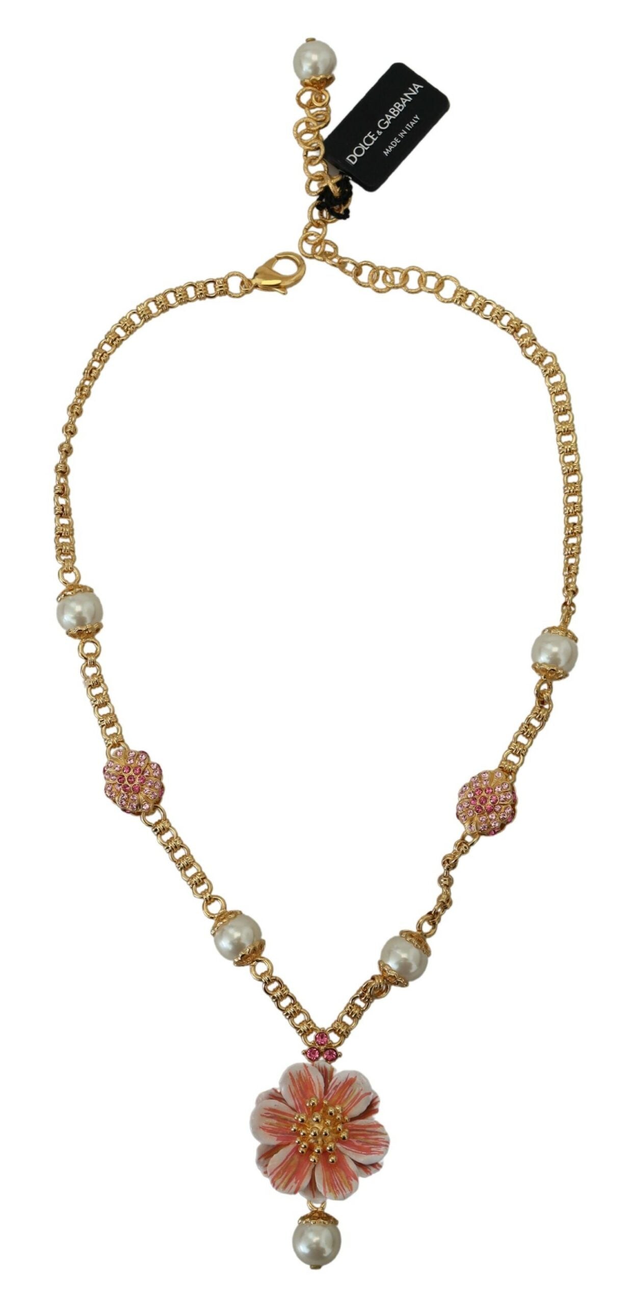  - Elegant Floral Statement Charm Necklace