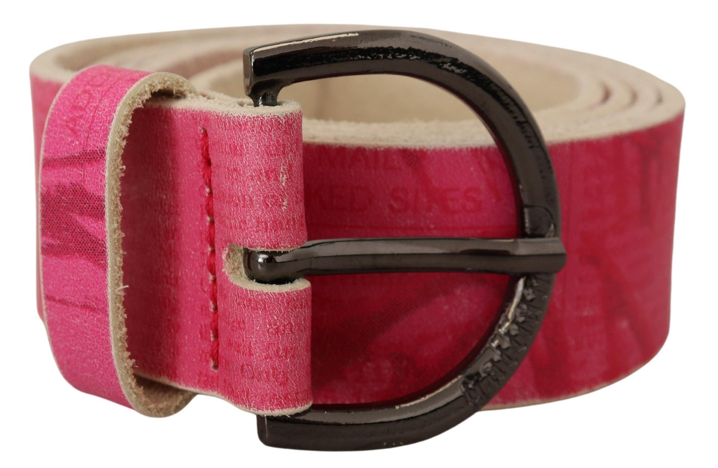  - Elegant Pink Leather Fashion Belt