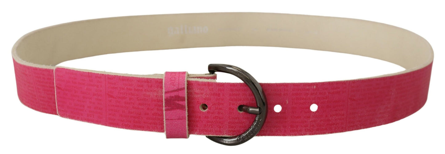  - Elegant Pink Leather Fashion Belt