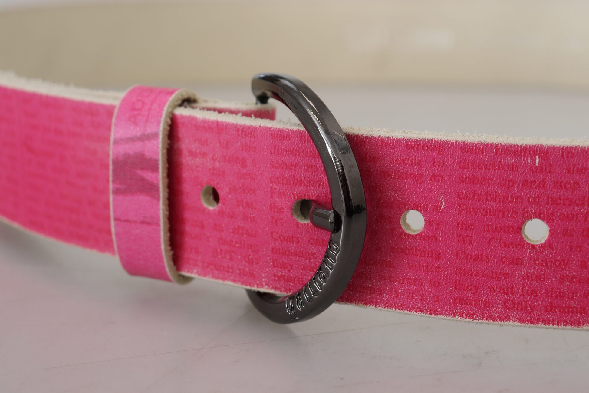 Pink Leather Fashion Belt