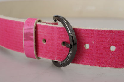  - Elegant Pink Leather Fashion Belt