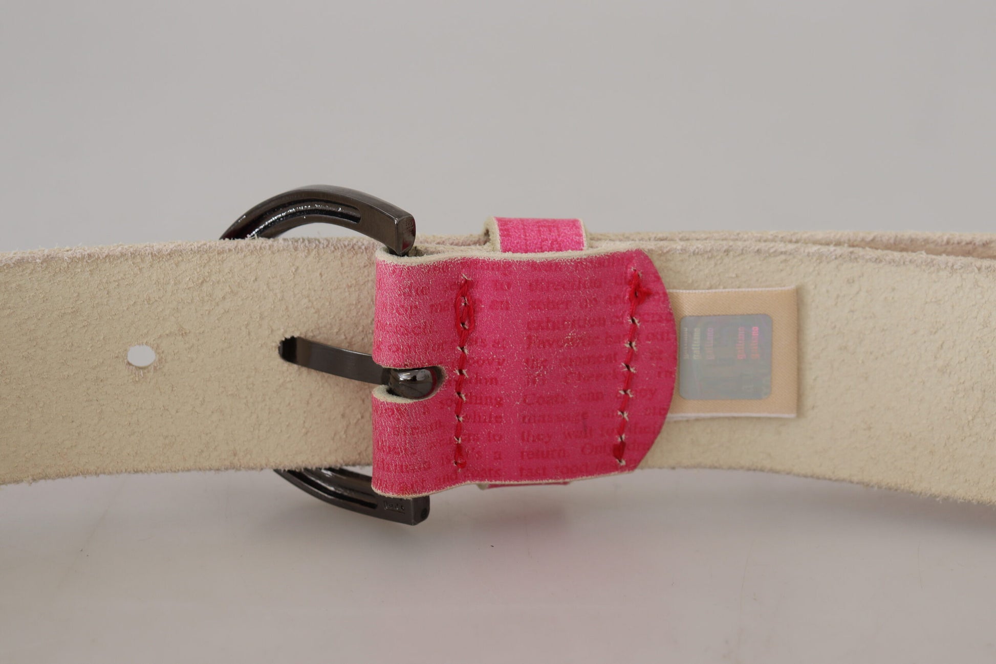 Pink Leather Fashion Belt