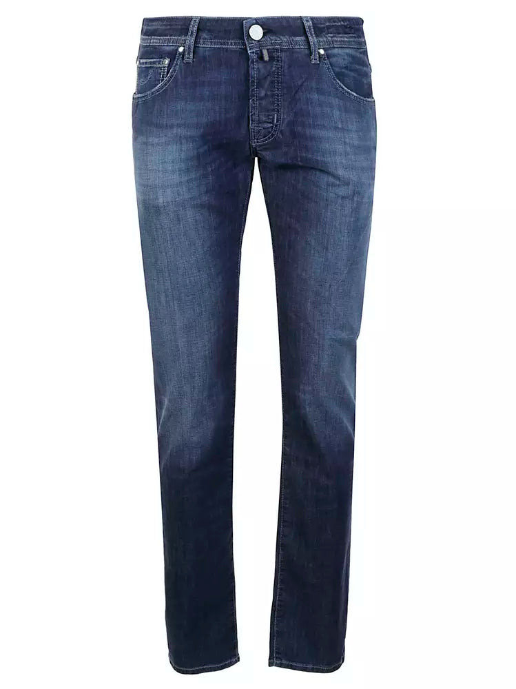  - Elegant Light Blue Stretch Jeans