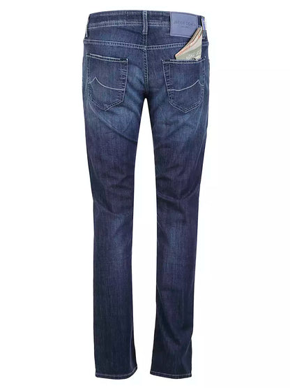  - Elegant Light Blue Stretch Jeans