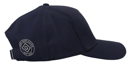  - Elegant Blue Cotton Baseball Hat