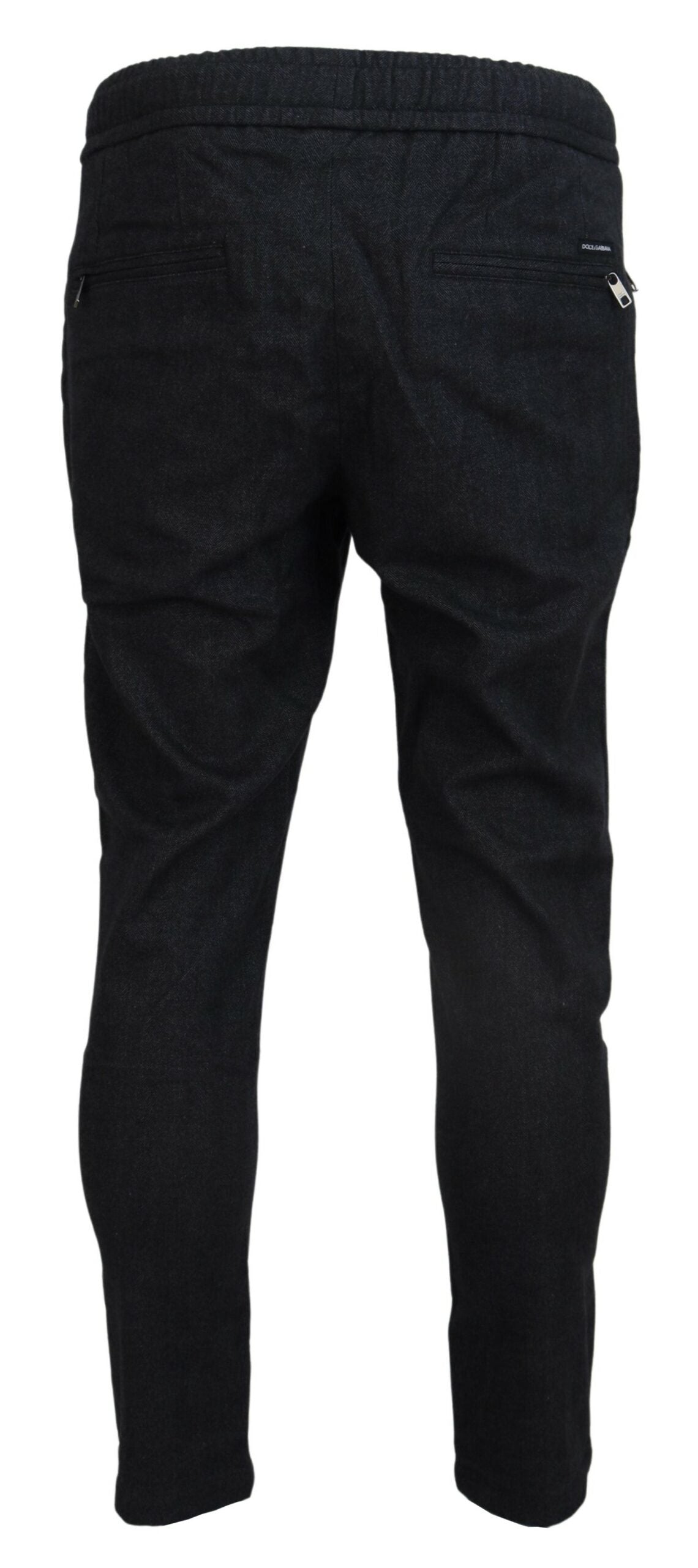  - Elegant Grey Cotton Joggers for Men