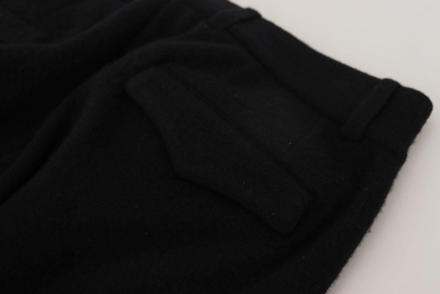  - Elegant Black Tapered Wool Trousers