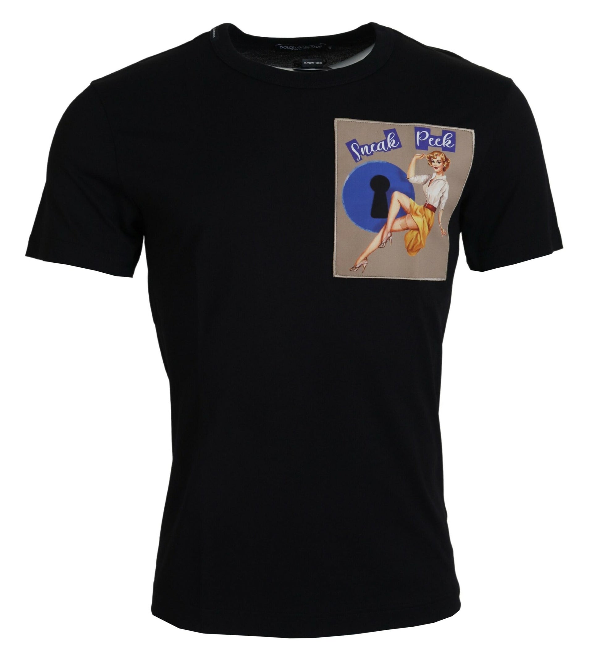 Dolce & Gabbana Chic Black Cotton Tee for Men