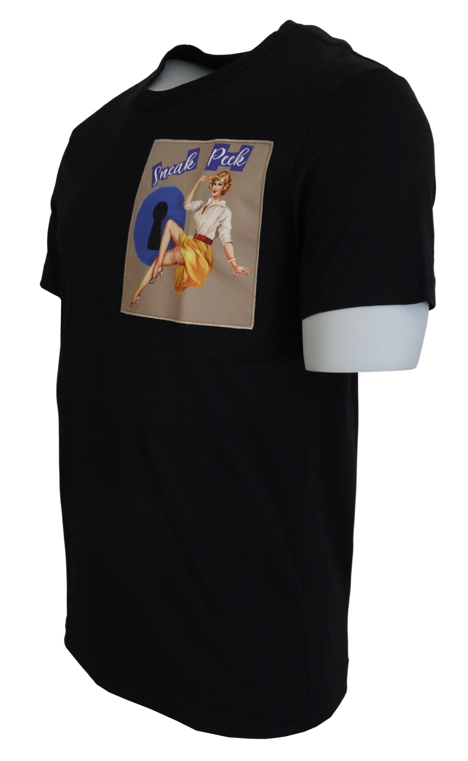 Dolce & Gabbana Chic Black Cotton Tee for Men