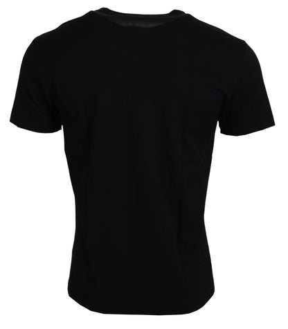  - Chic Black Cotton Tee for the Modern Man