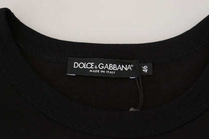  - Chic Black Cotton Tee for the Modern Man