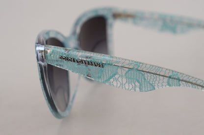  - Elegant Blue Lace Detail Sunglasses